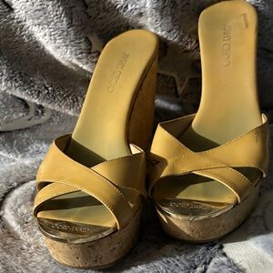 Jimmy Choo Yellow Platform Sandals